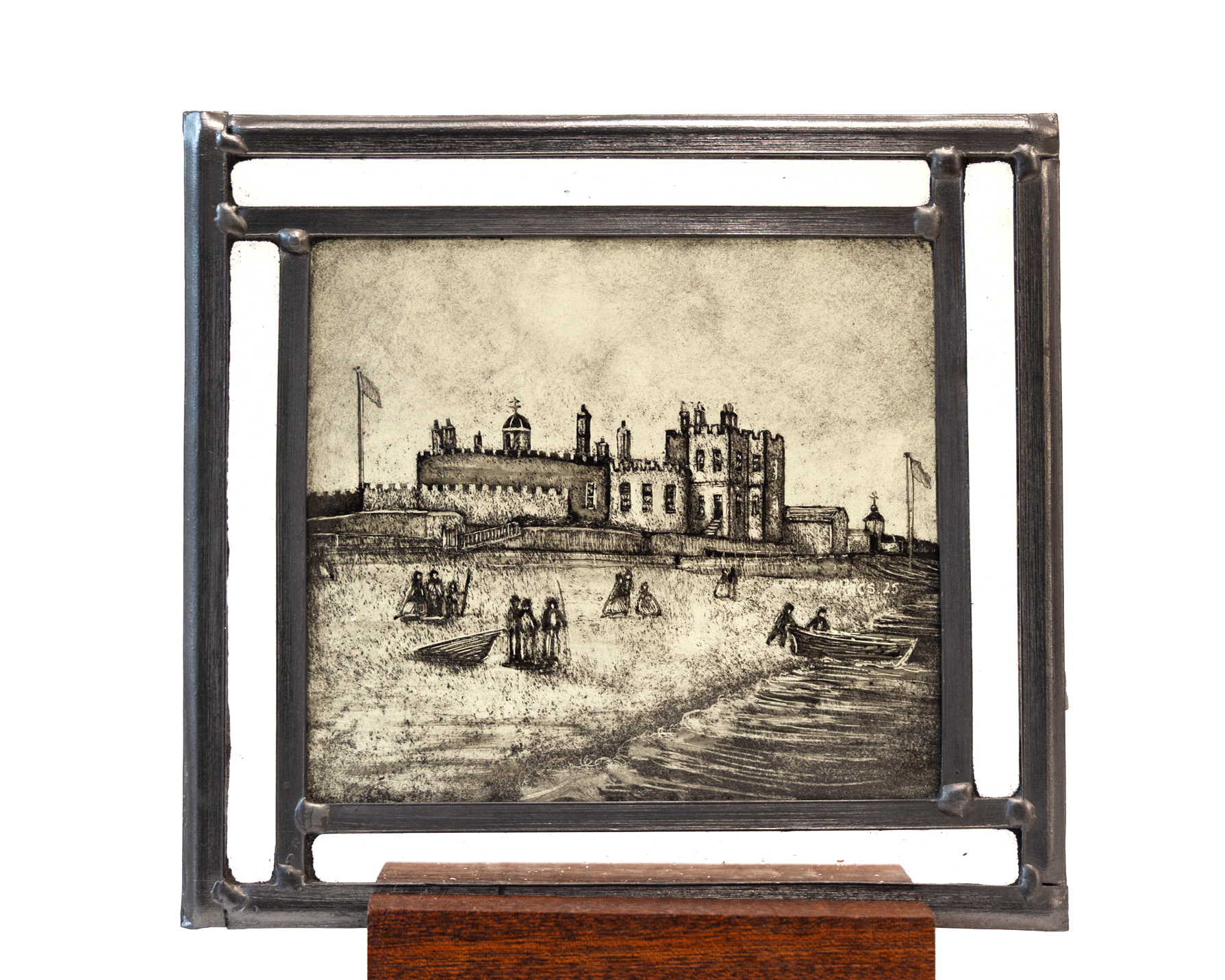 'Deal Castle from the Sea' - Stained Glass Panel