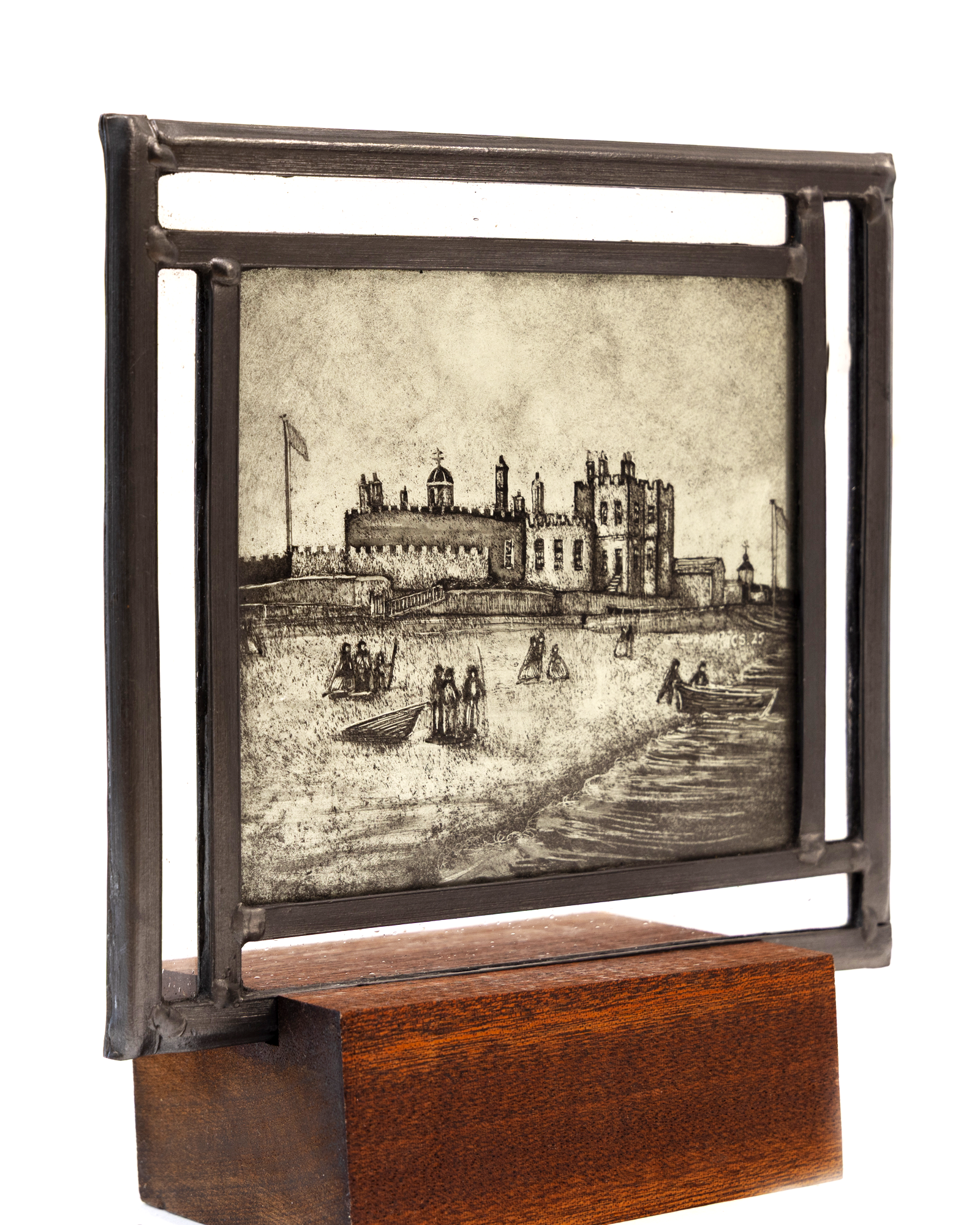 'Deal Castle from the Sea' - Stained Glass Panel