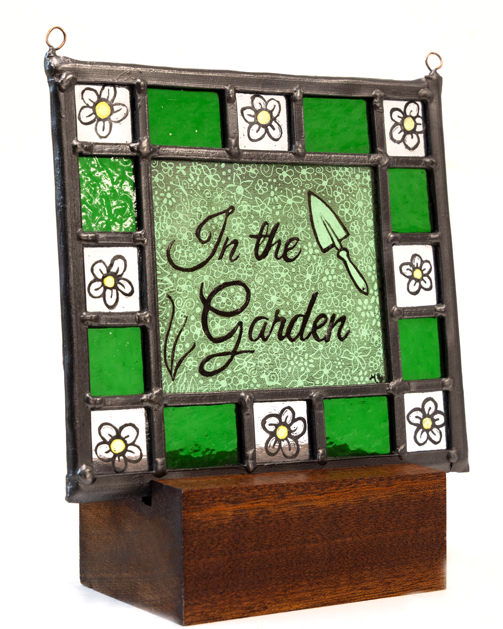 'In the Garden' - Stained Glass Hanging Panel