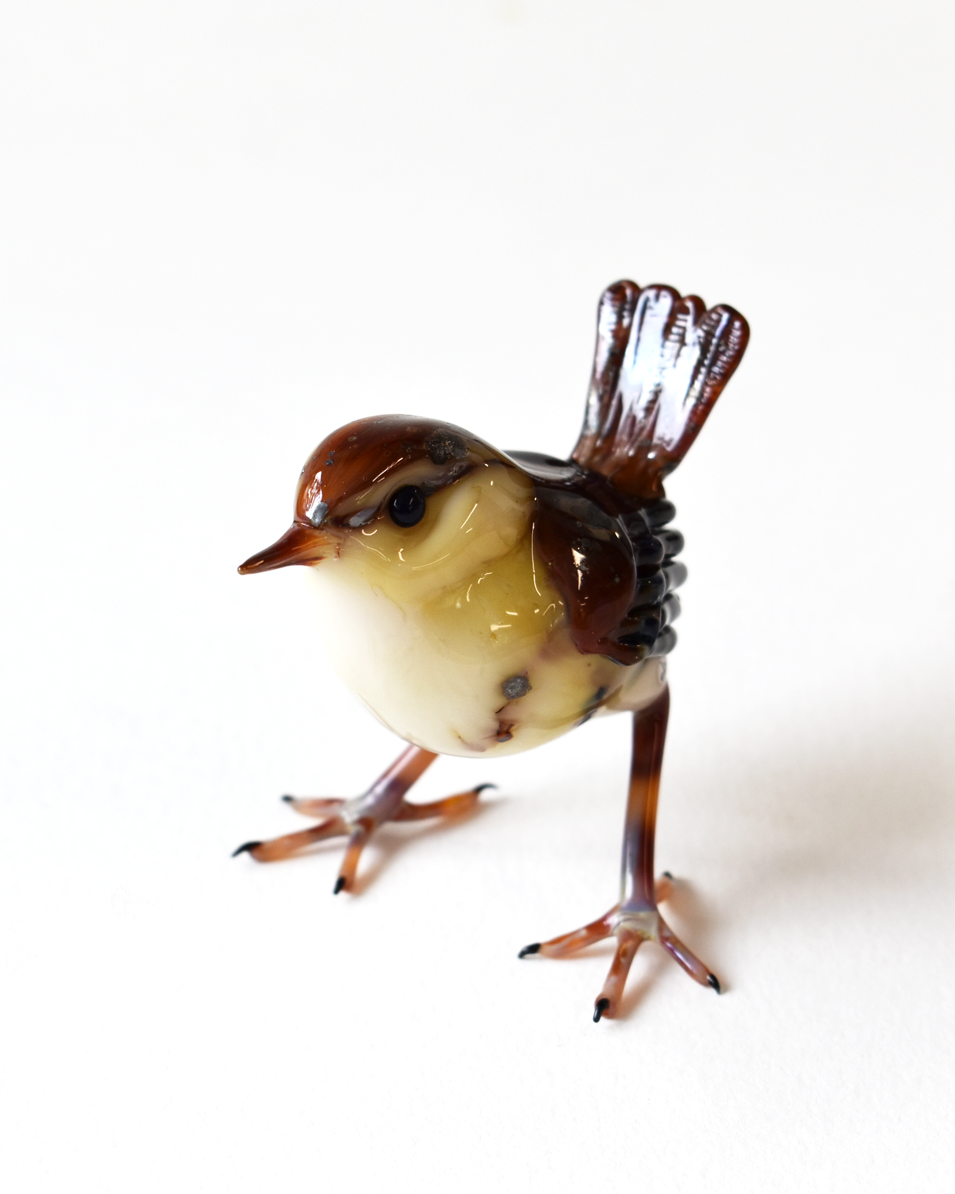 'Wren' Glass Bird Sculpture