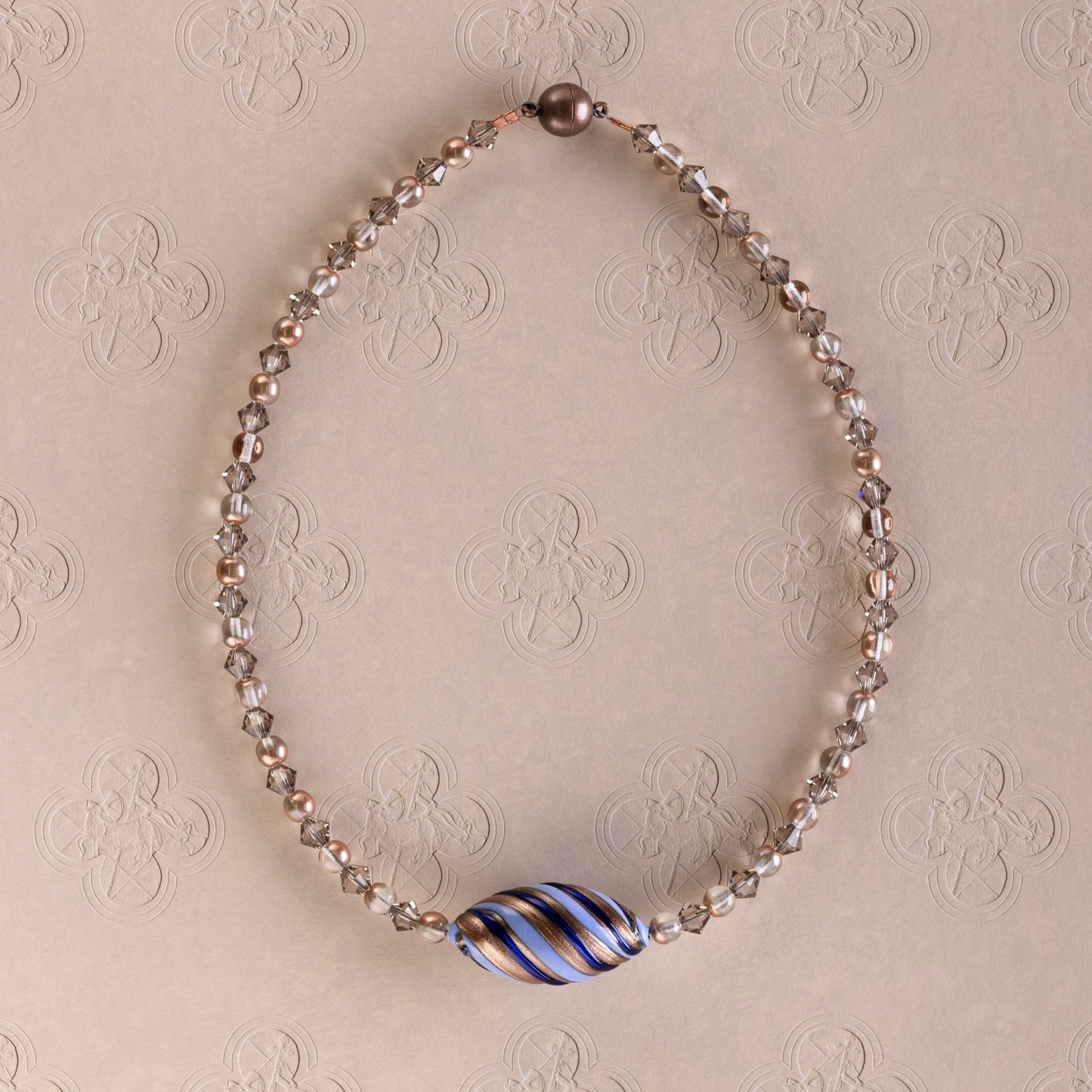Gold & Lilac Venetian Bead Necklace
