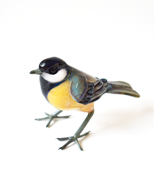 'Great Tit' Glass Bird Sculpture