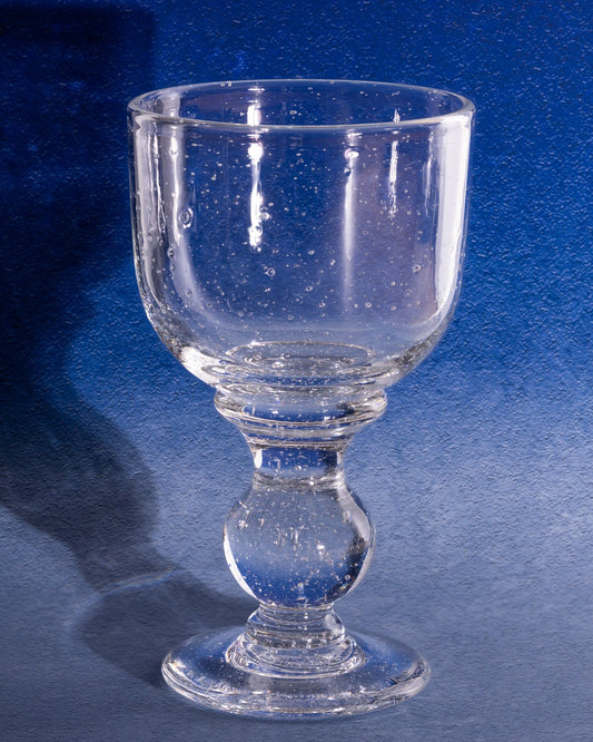 Seedy Clear Glass Goblet