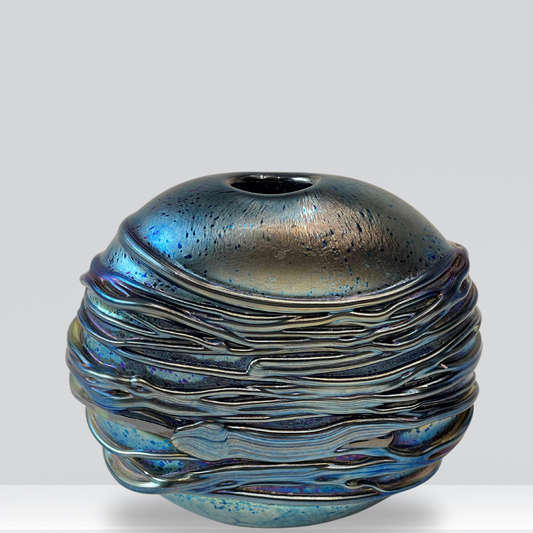 Blue Night Sea Oval Vase - Corley Studio Shop