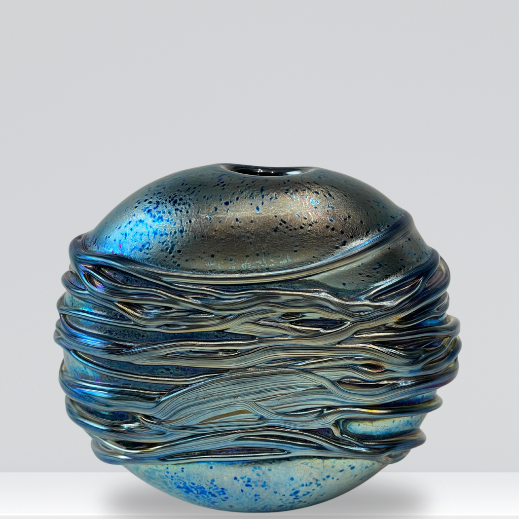 Blue Night Sea Oval Vase - Corley Studio Shop