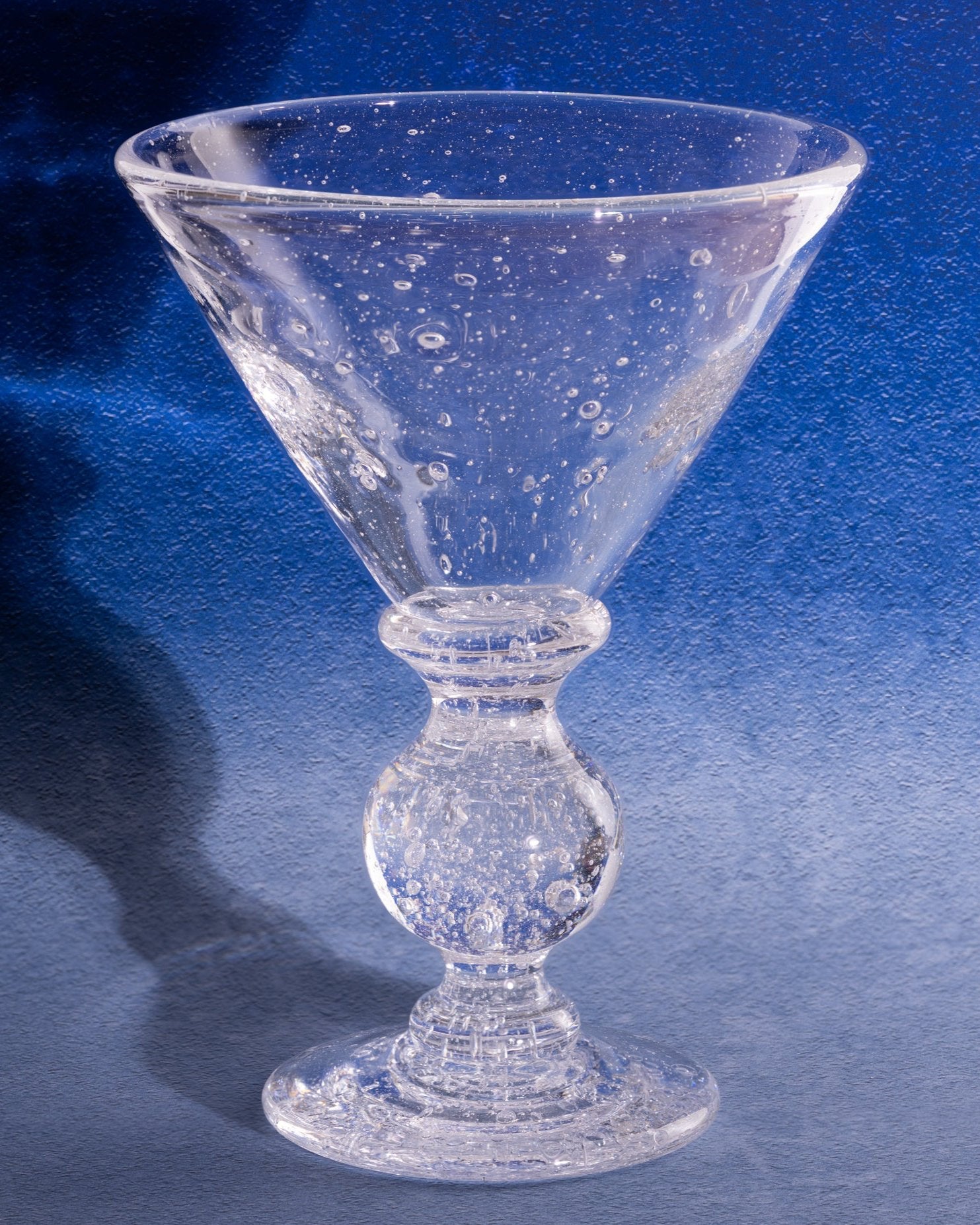 Handblown Clear Seedy 'Heritage' Champagne Glass