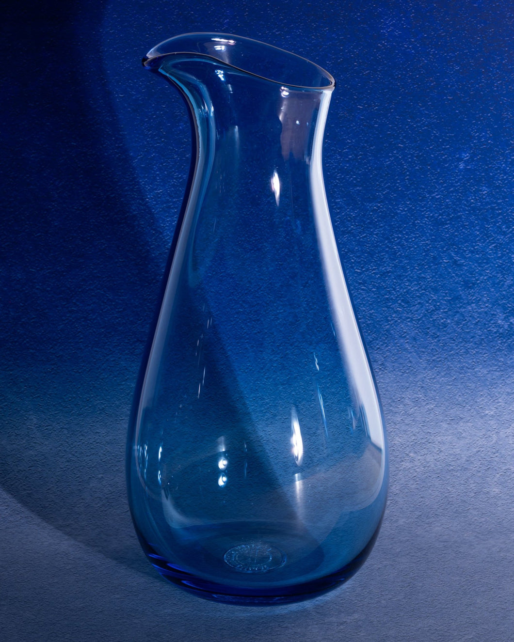 Blue Blown Glass Carafe