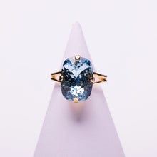 Load image into Gallery viewer, Aquamarine Crystal Cocktail Ring
