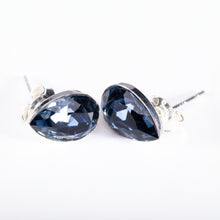 Load image into Gallery viewer, Midnight Blue Pear Stud Earrings
