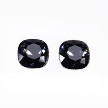 Load image into Gallery viewer, Intense Black Cushion Stud Earrings
