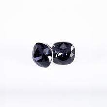 Load image into Gallery viewer, Intense Black Cushion Stud Earrings
