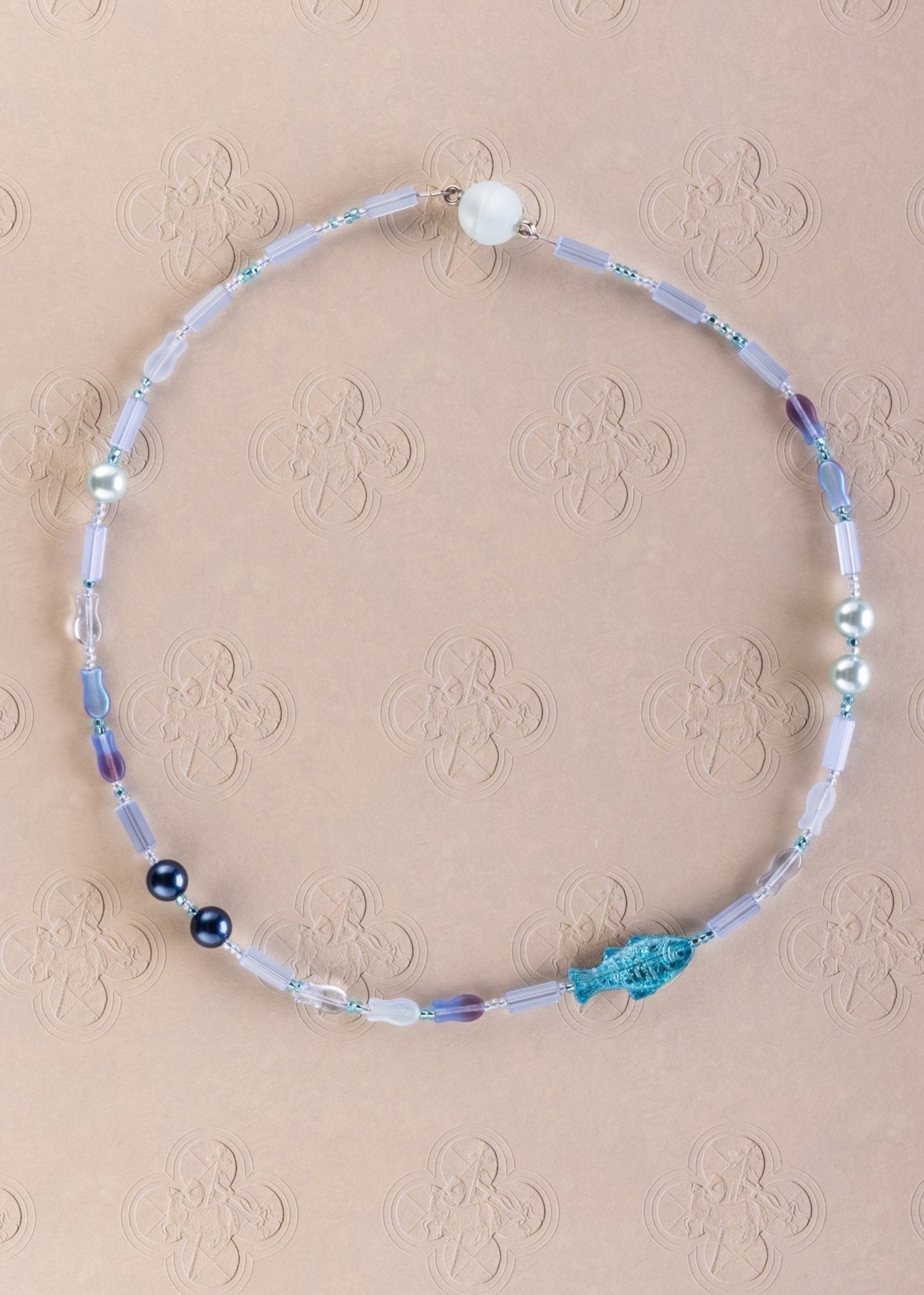 Soft Blue & Lilac Sea Theme Necklace