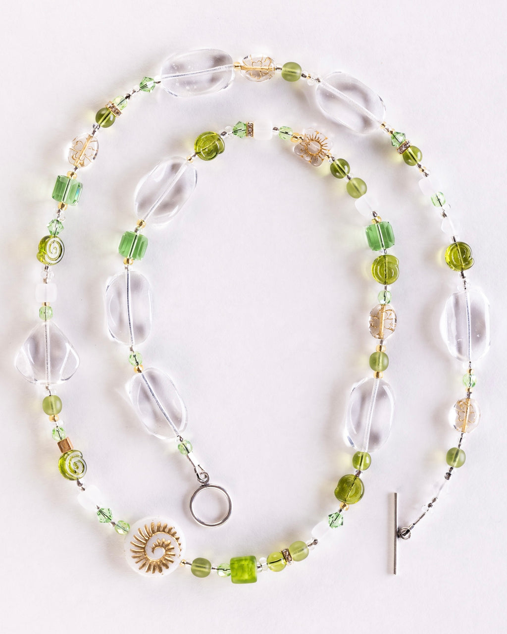 Soft Green Glass Bead Necklace