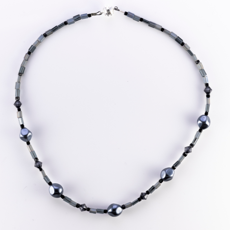 Pearl Shadows Crystal Necklace