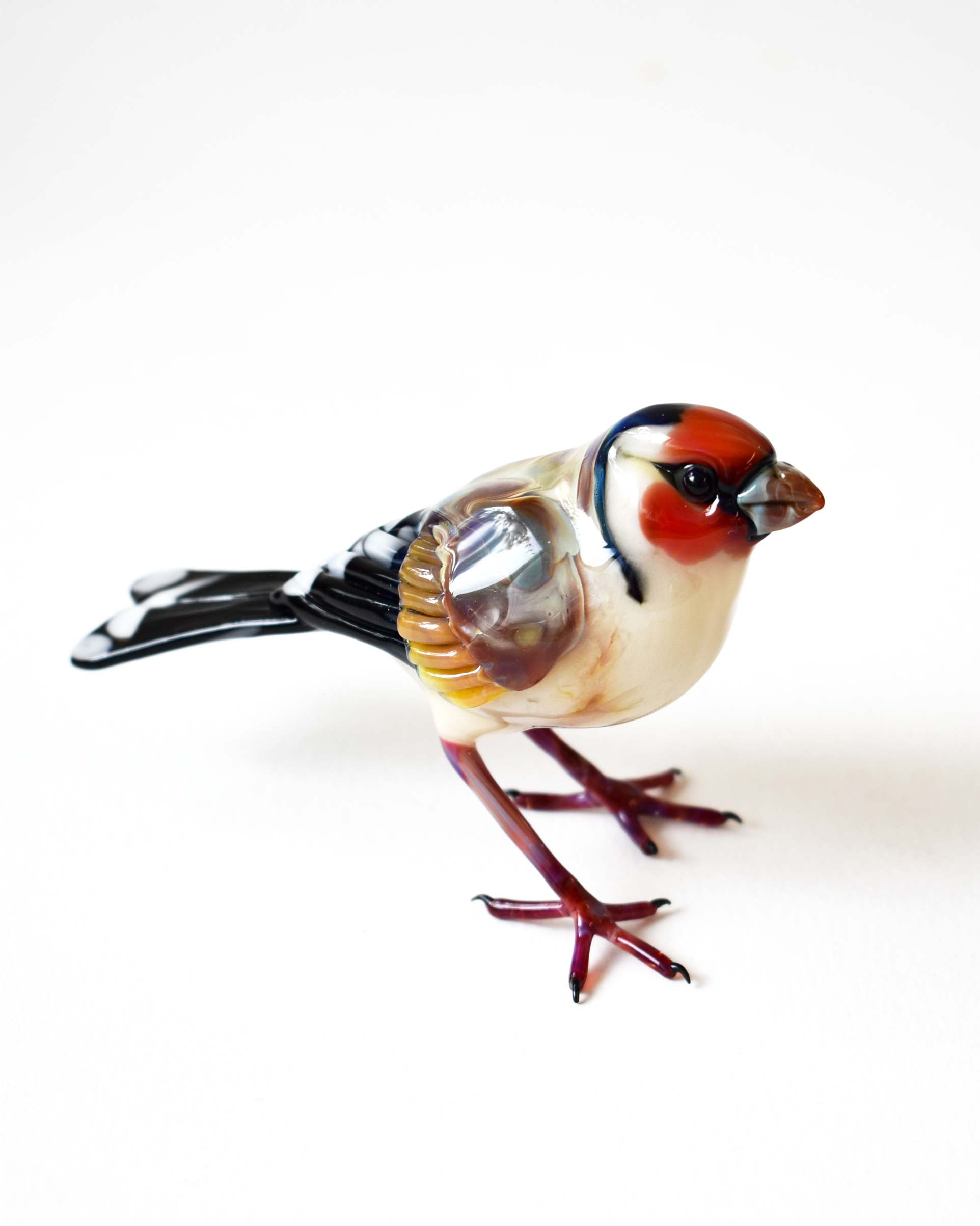 'Goldfinch' Glass Bird Sculpture