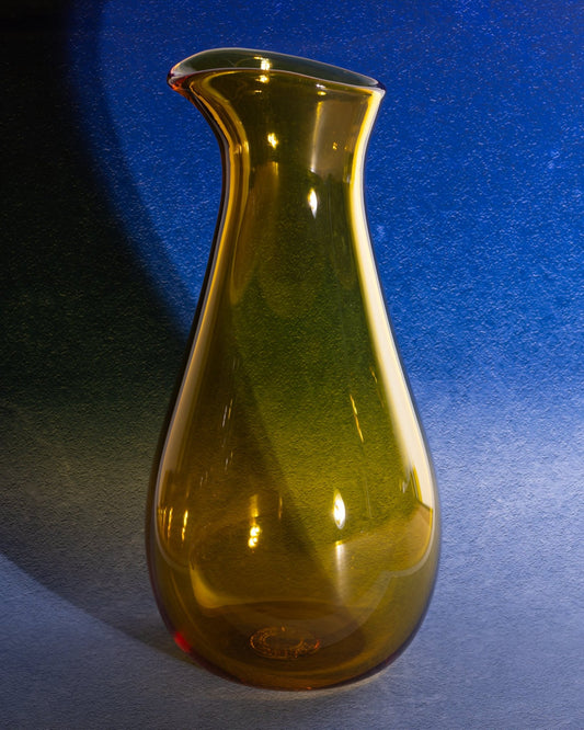 Amber Blown Glass Carafe