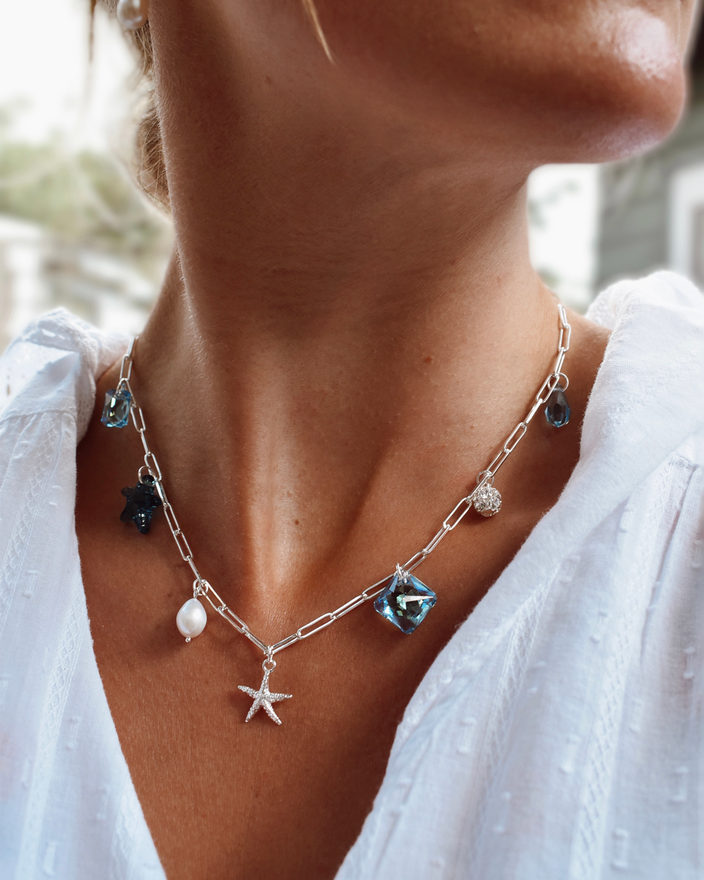 'Coastal Charm' Paperclip Chain Necklace