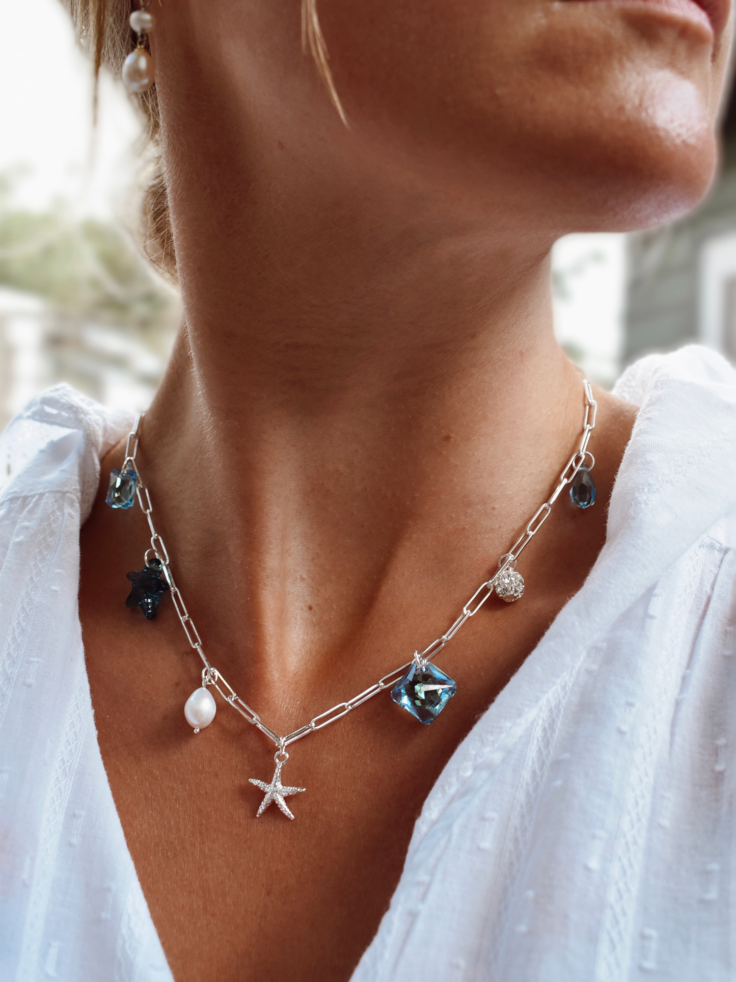 'Coastal Charm' Paperclip Chain Necklace