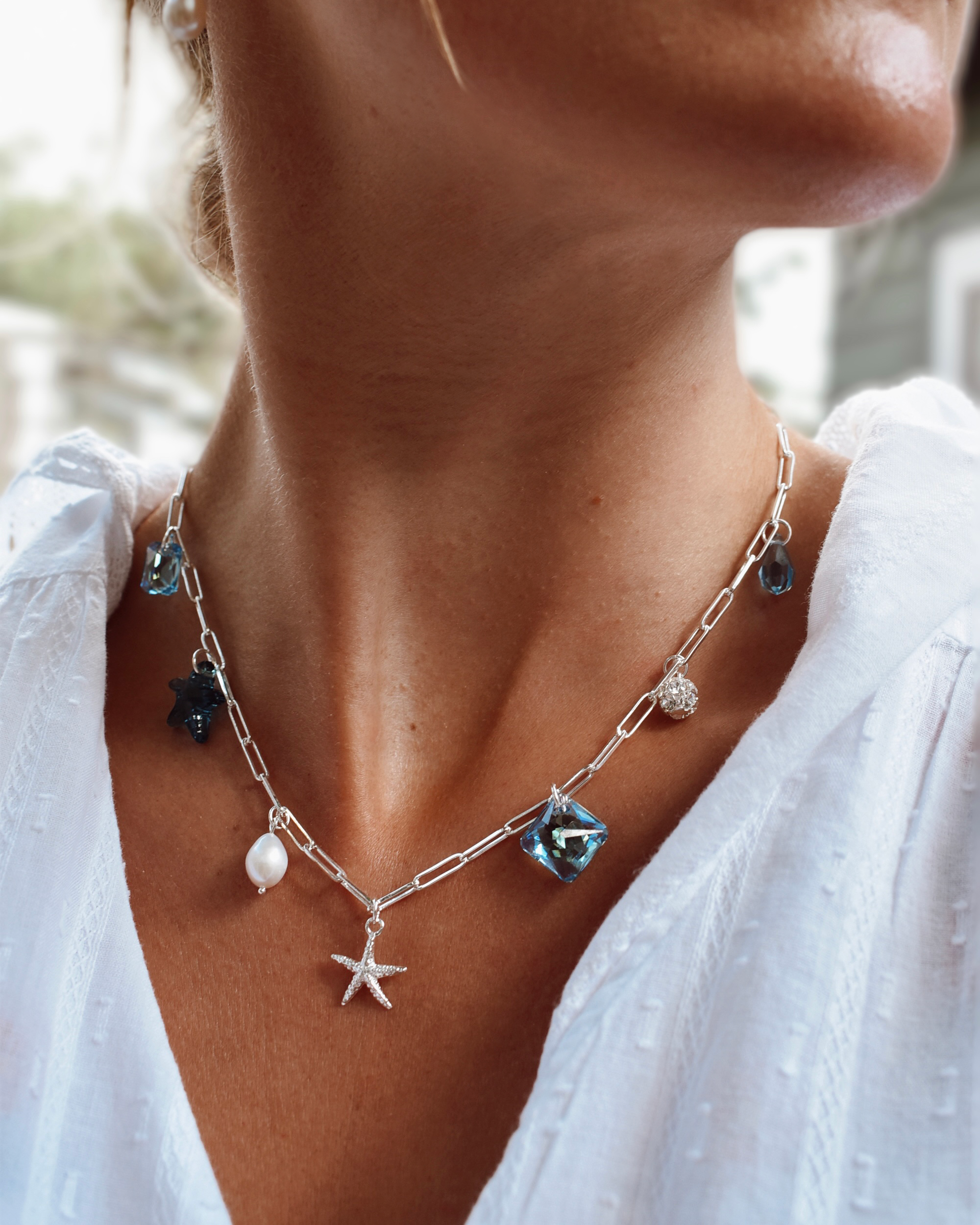 'Coastal Charm' Paperclip Chain Necklace