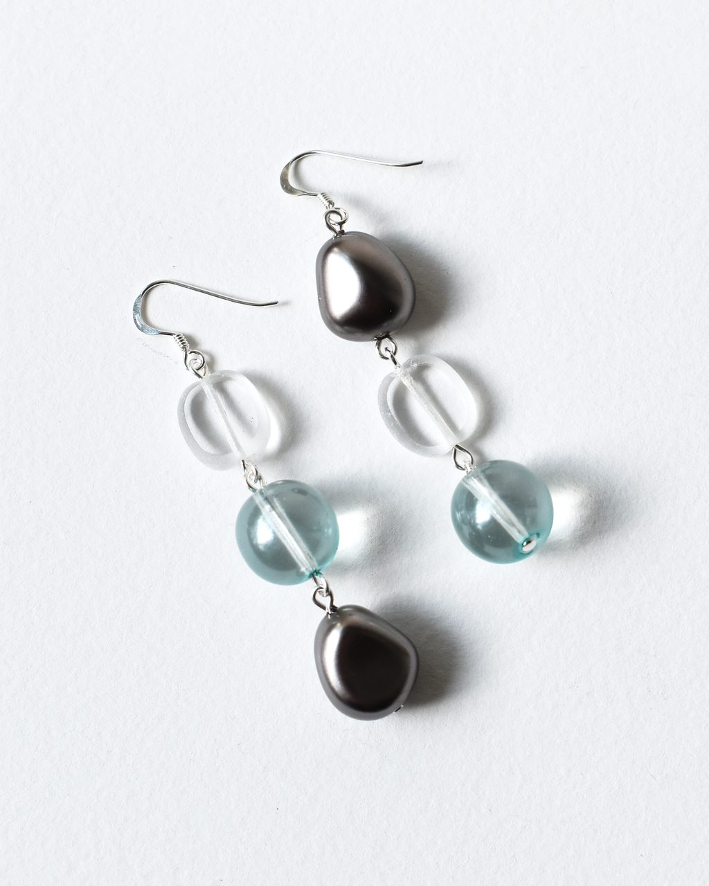 Soft Blue Pearl Drop Earrings