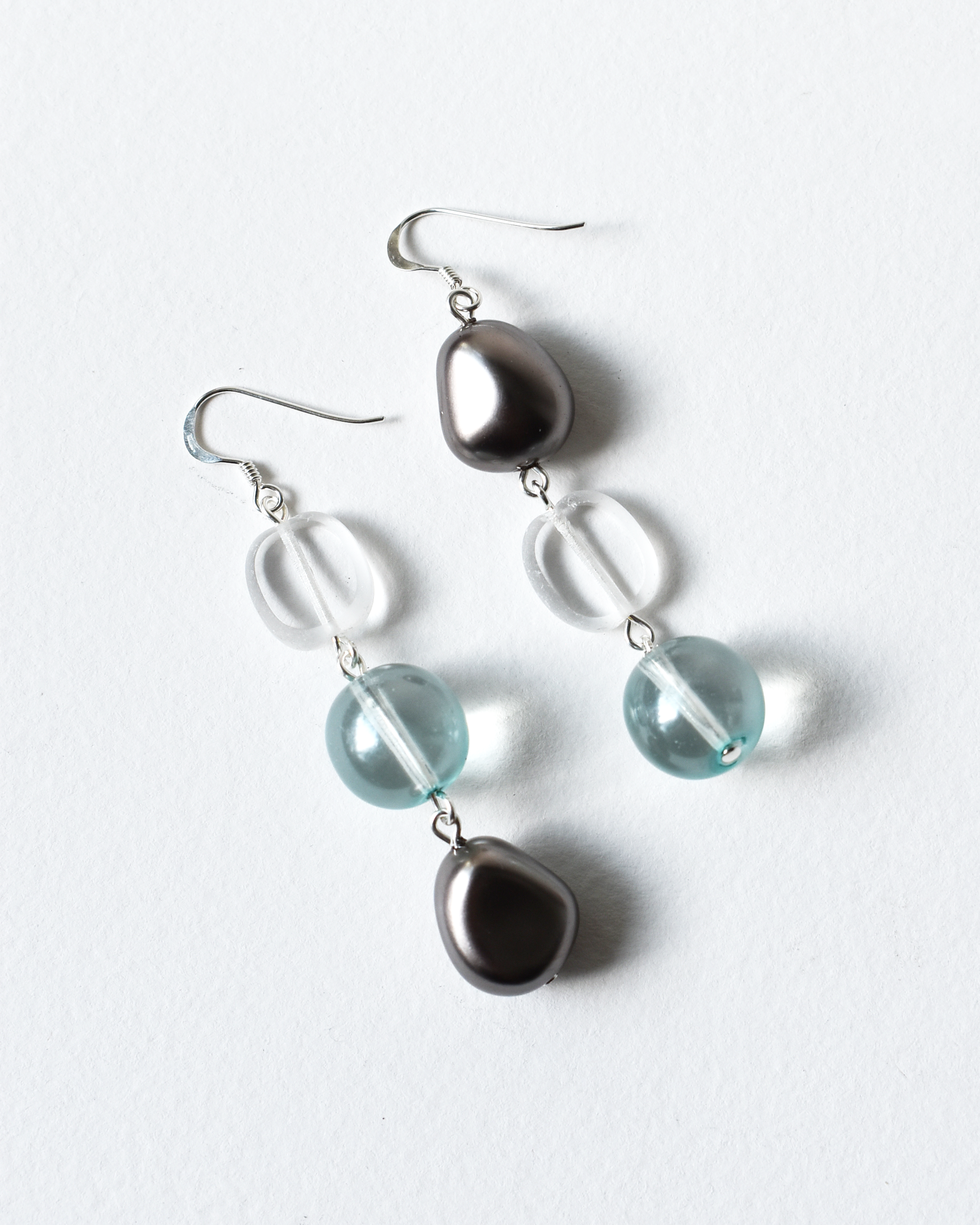 Soft Blue Pearl Drop Earrings