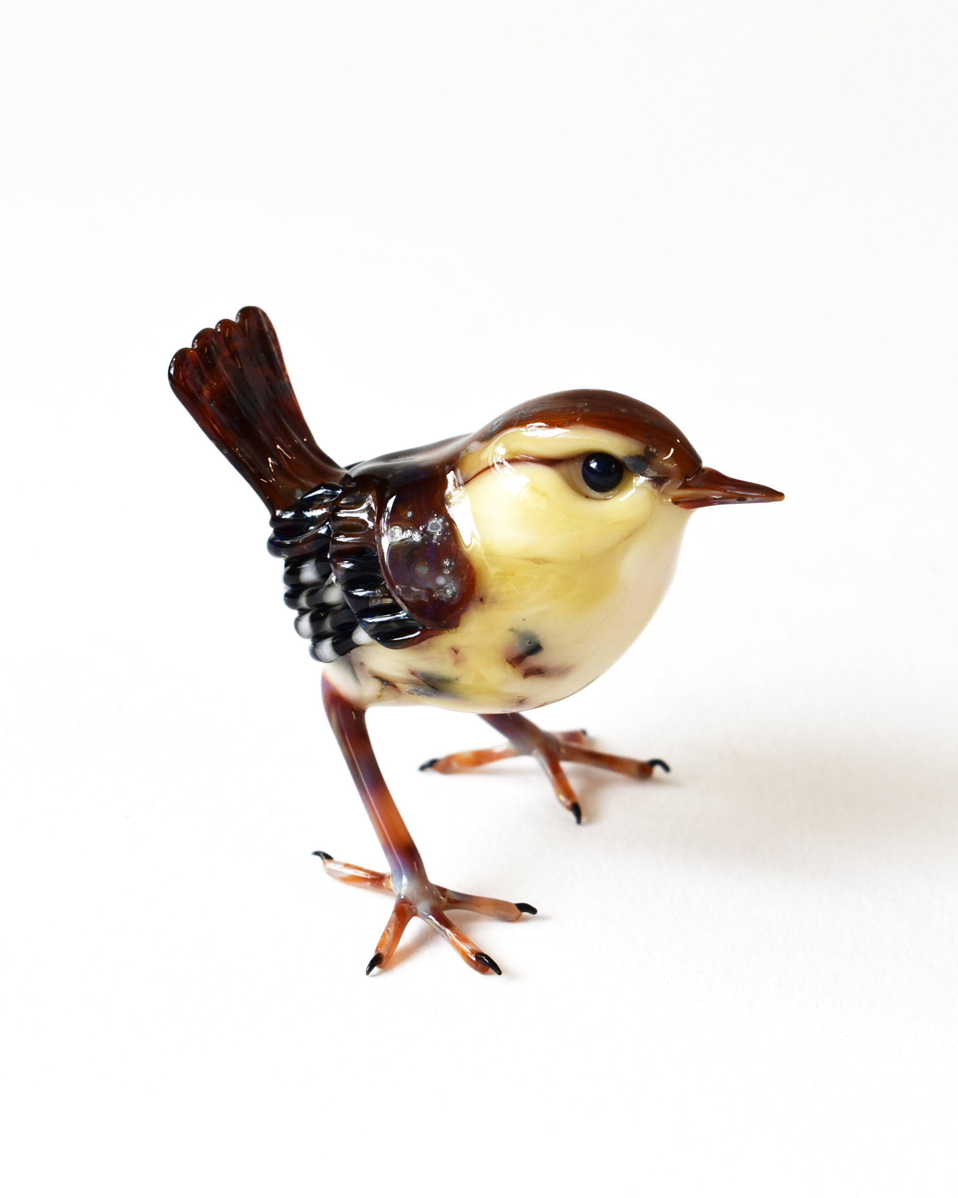 'Wren' Glass Bird Sculpture