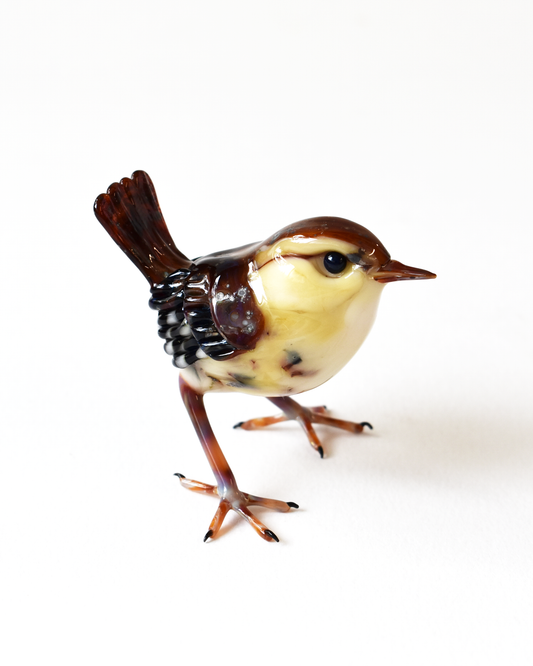 'Wren' Glass Bird Sculpture