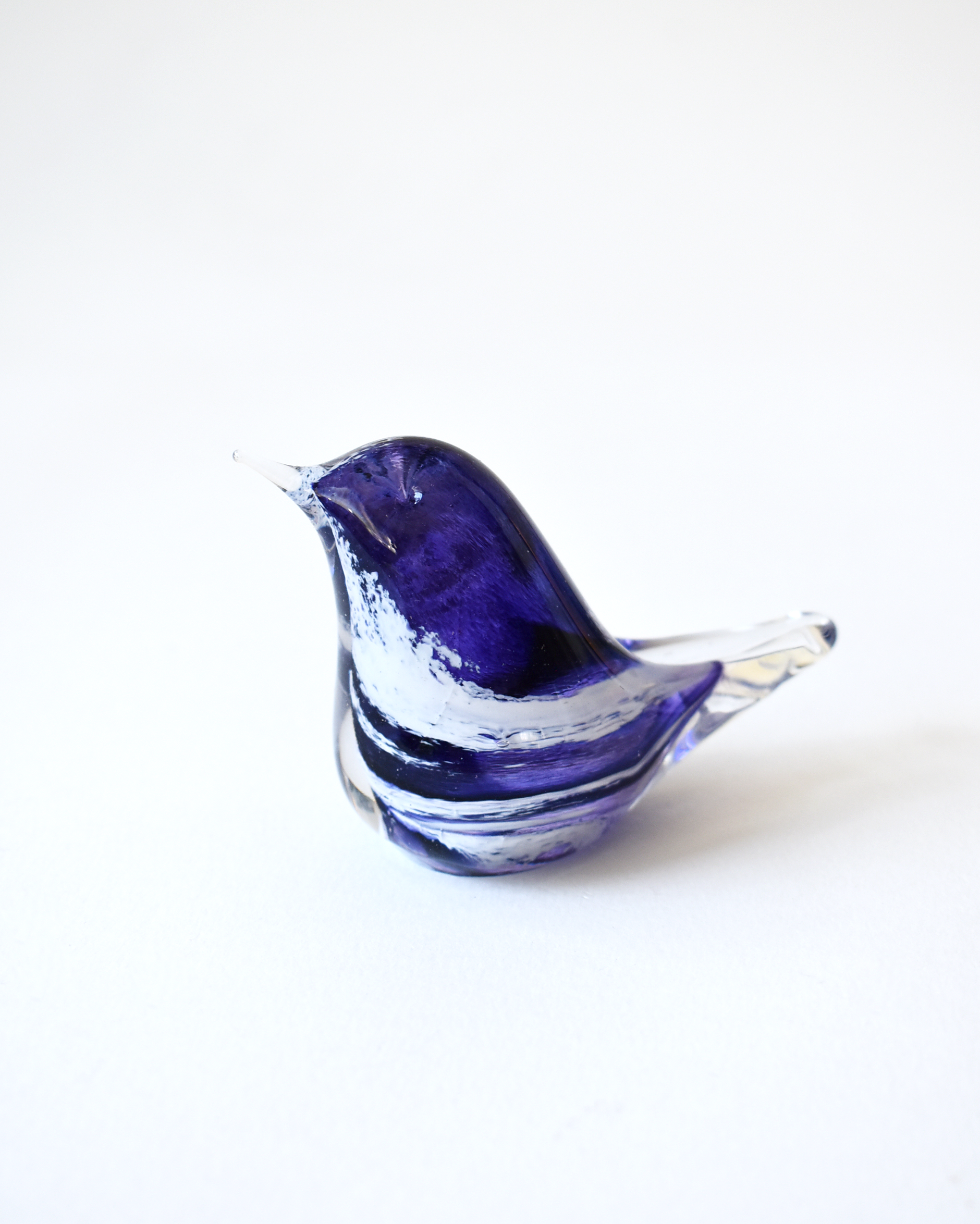 Purple Swirl Glass Bird