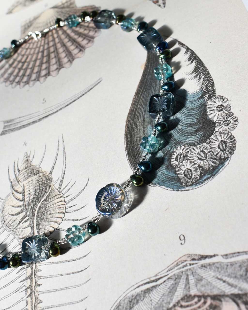 'Midnight Bloom' Bead Necklace