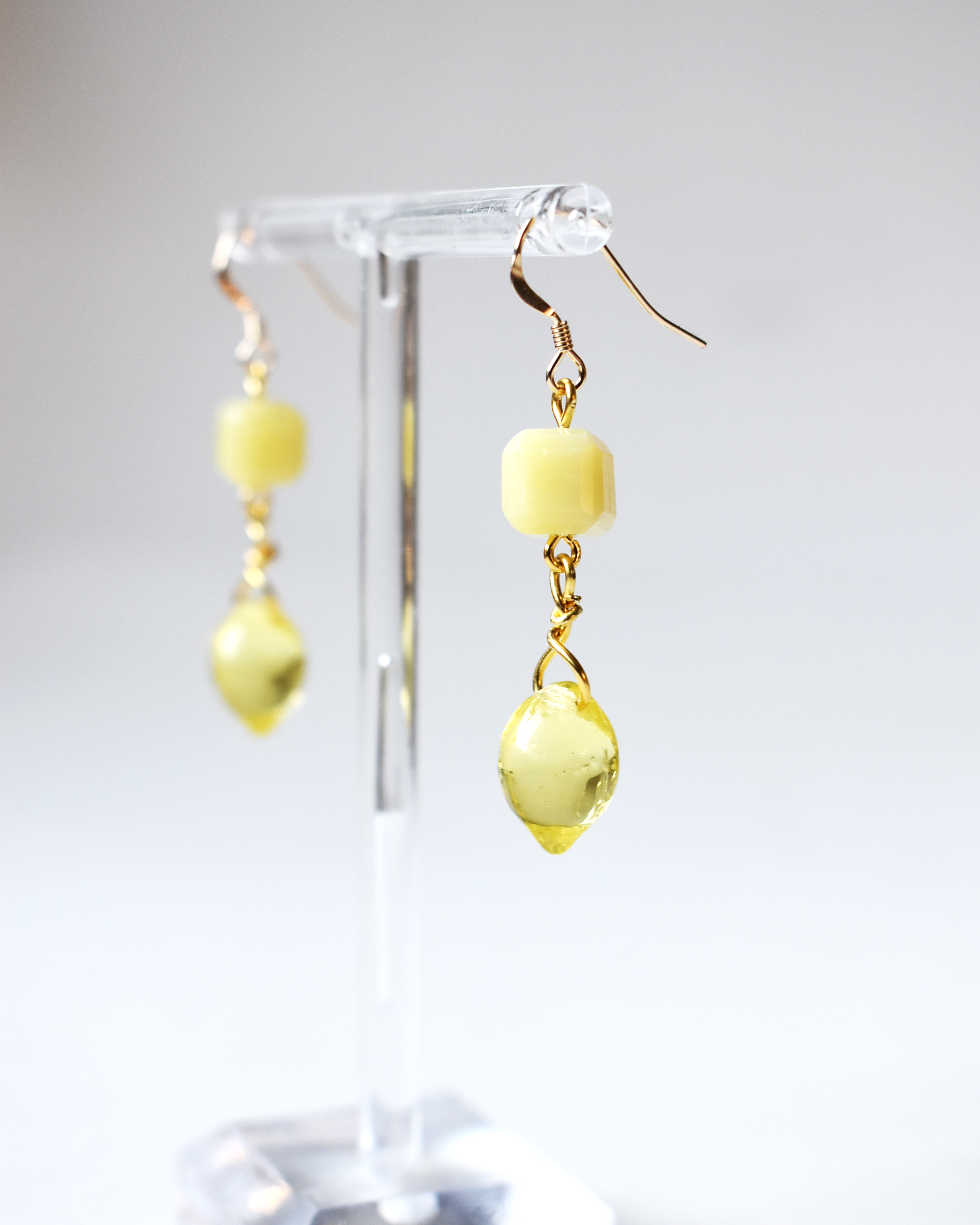 Lemon Jade Drop Earrings