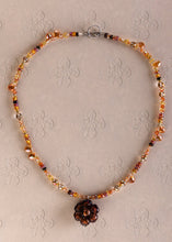 Load image into Gallery viewer, Amber Venetian Bead Statement Necklace
