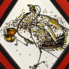 Load image into Gallery viewer, Medieval Style Bird (I) - Stained Glass Panel
