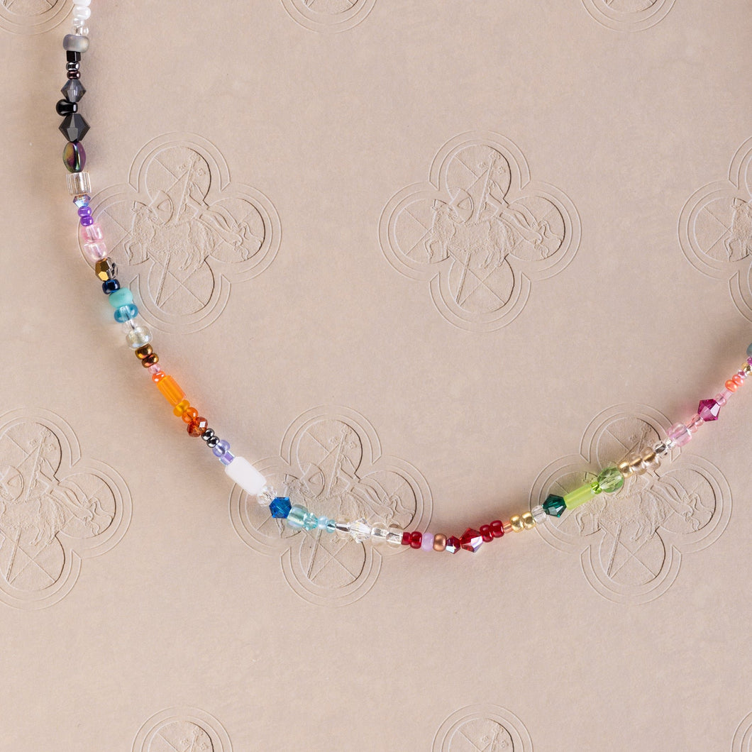 Delicate Rainbow Mixed Bead Necklace