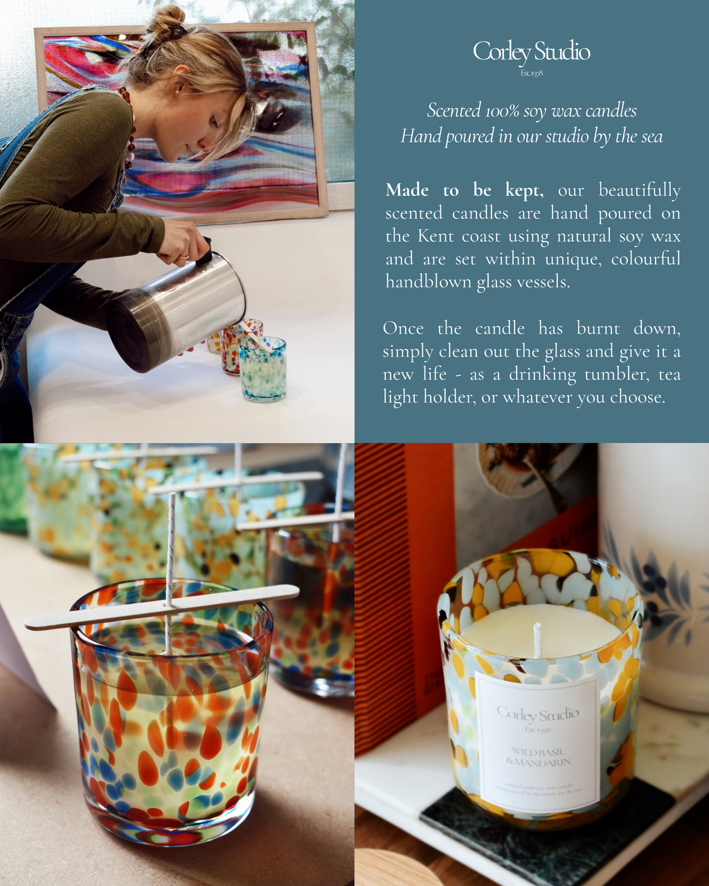 Wild Basil & Mandarin Candle (Large)
