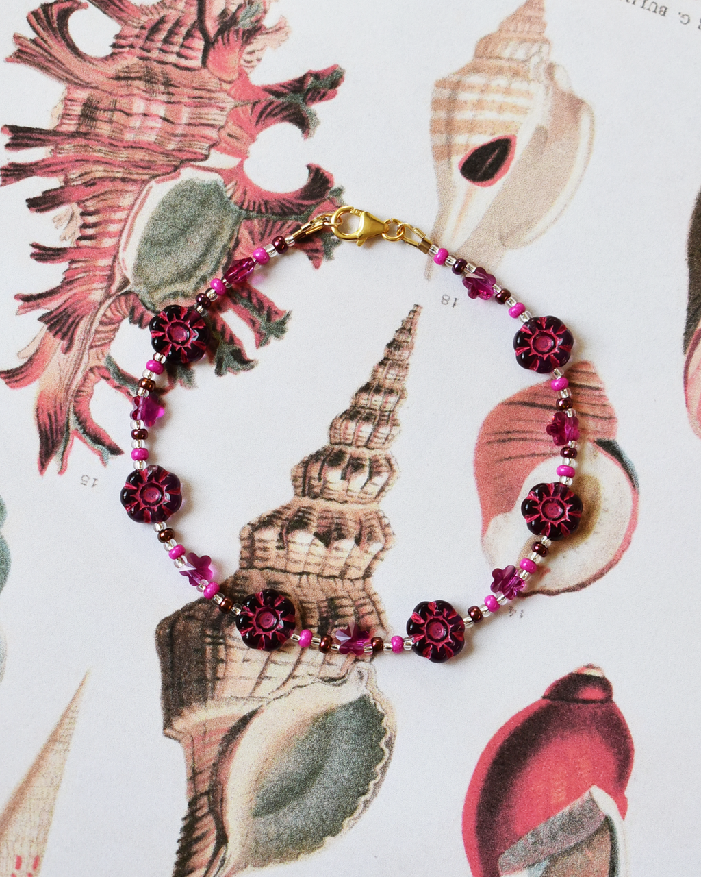 'Berry Bloom' Bead Bracelet