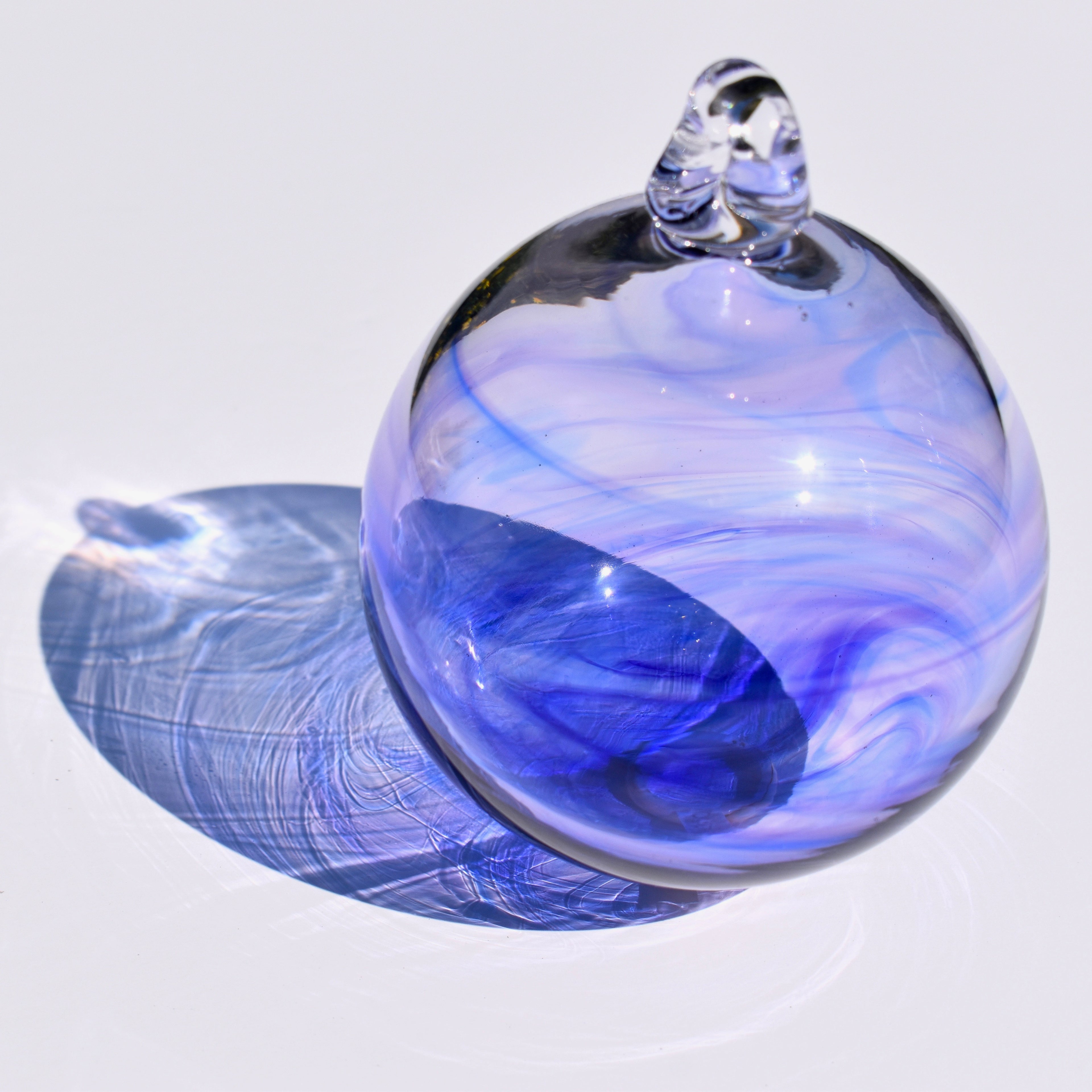 Purple Wispy Glass Bauble - Corley Studio Shop