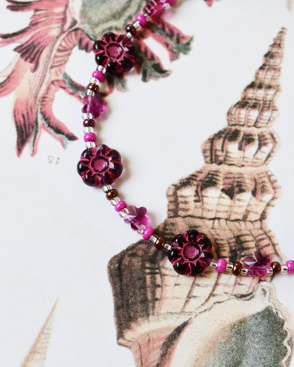 'Berry Bloom' Bead Bracelet