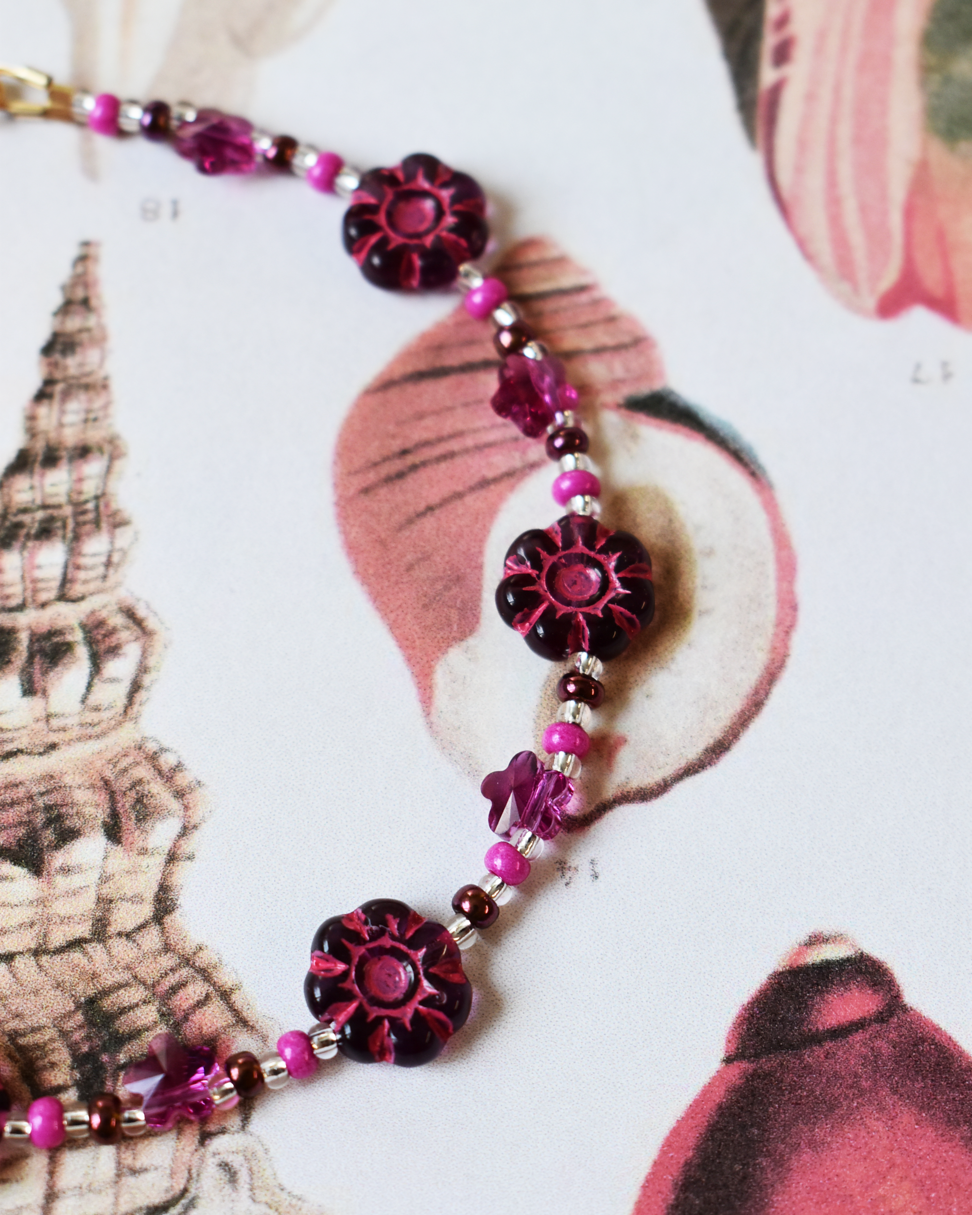 'Berry Bloom' Bead Bracelet