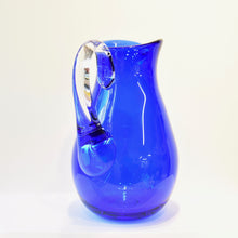 Load image into Gallery viewer, Vibrant Blue Glass Jug
