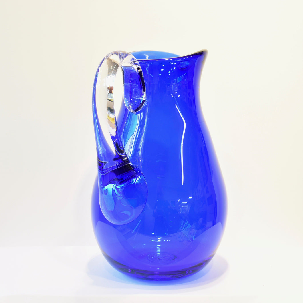 Vibrant Blue Glass Jug