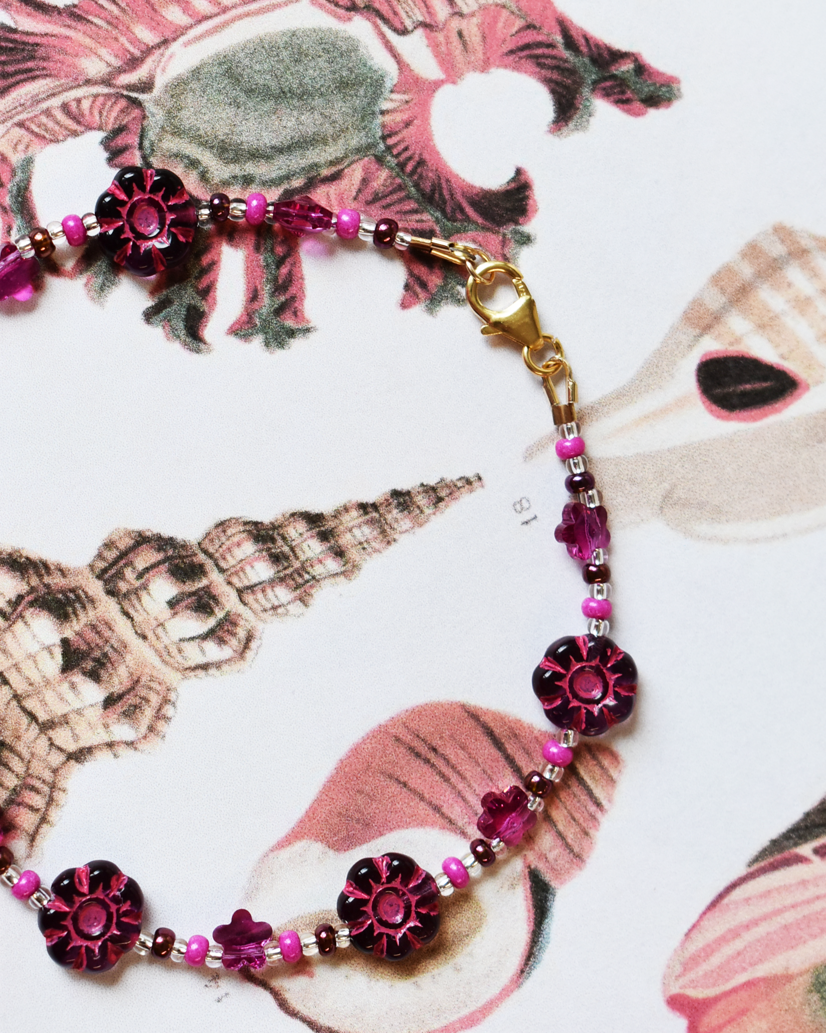 'Berry Bloom' Bead Bracelet