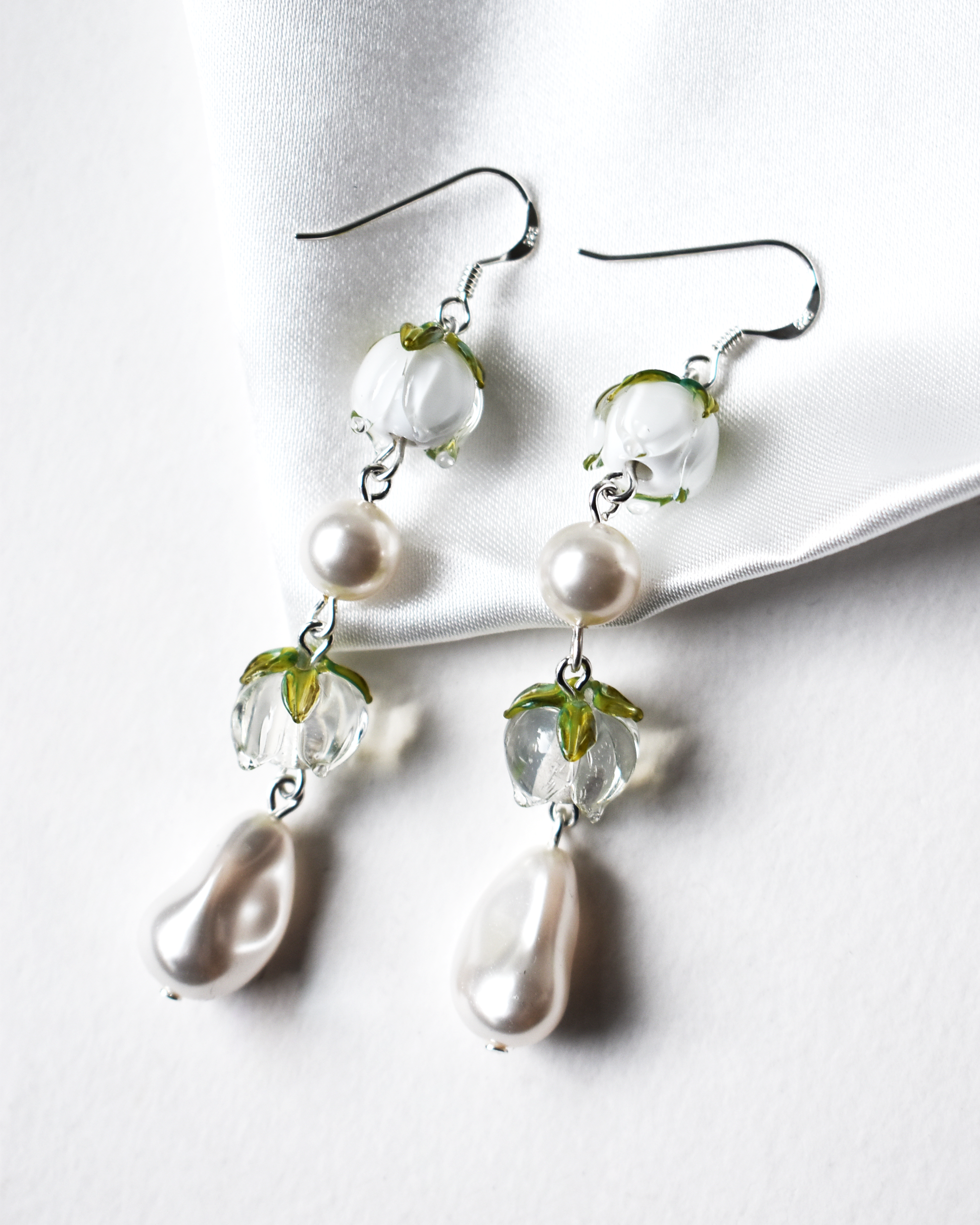 Soft Snowdrop Pearl Earrings