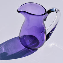 Load image into Gallery viewer, Purple mouth blown glass jug cordial tableware dining corley studio shop deal kent

