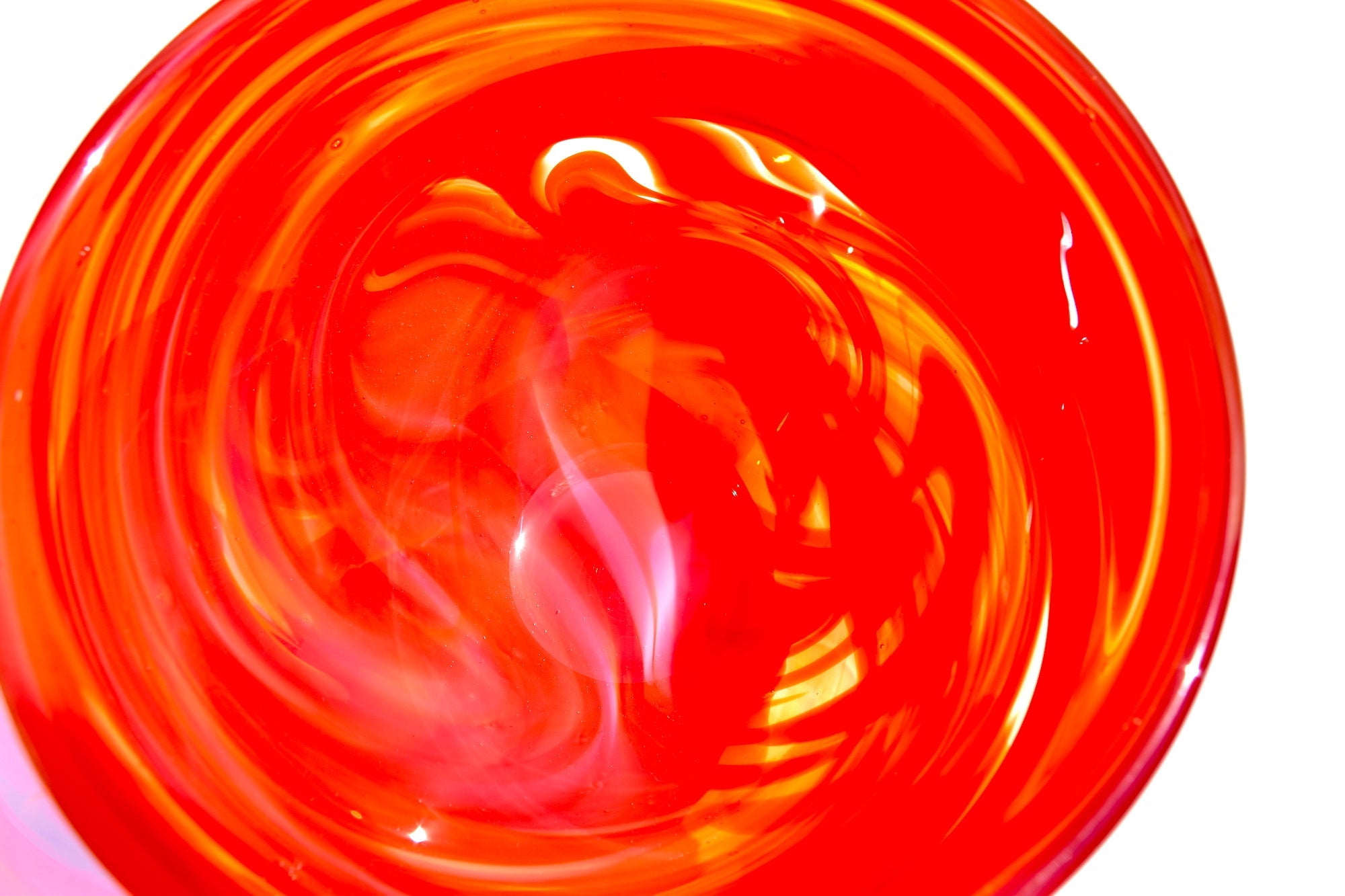 Flame Red Glass Bowl - Corley Studio Shop