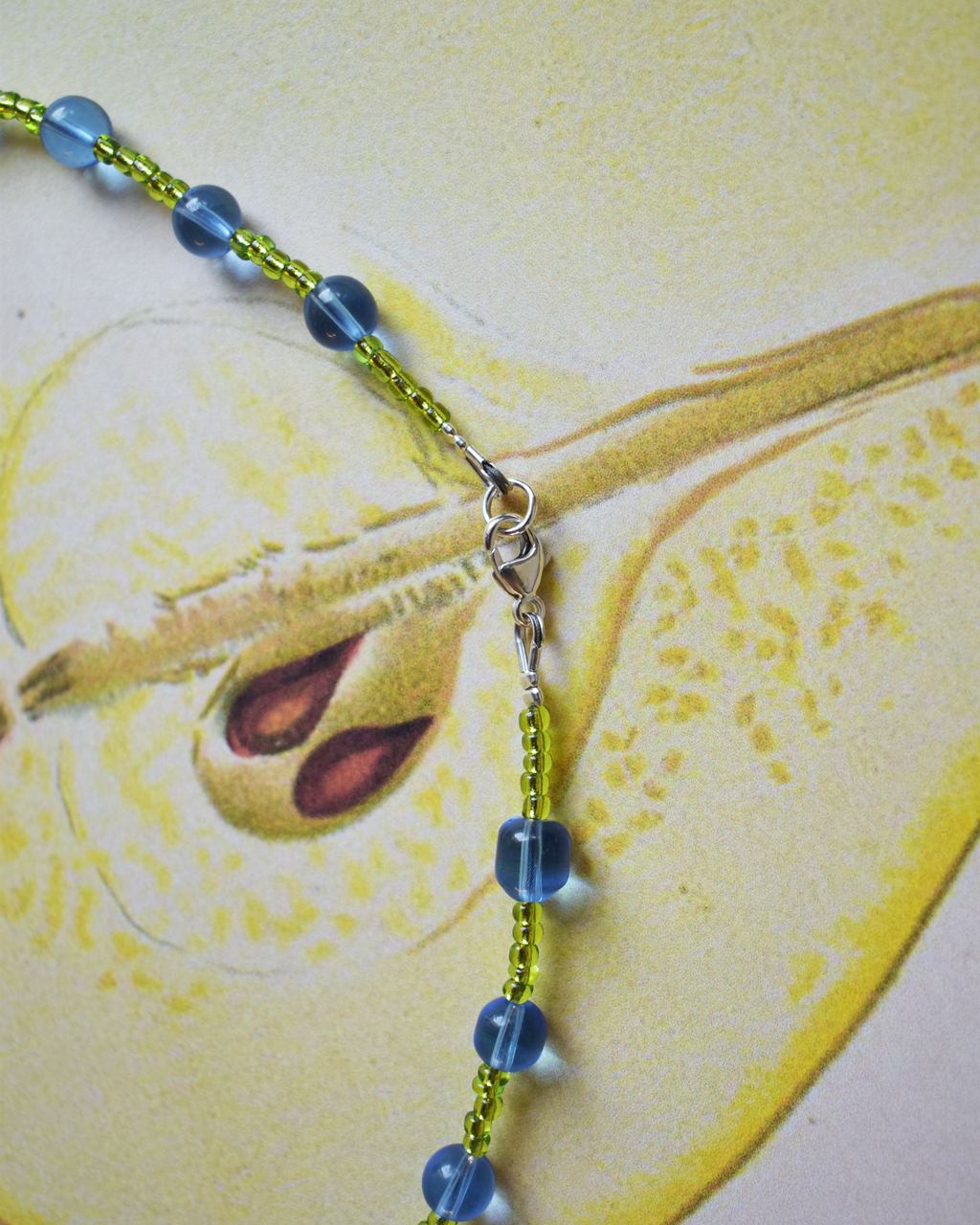 'Lime & Lagoon' Wave Bead Necklace