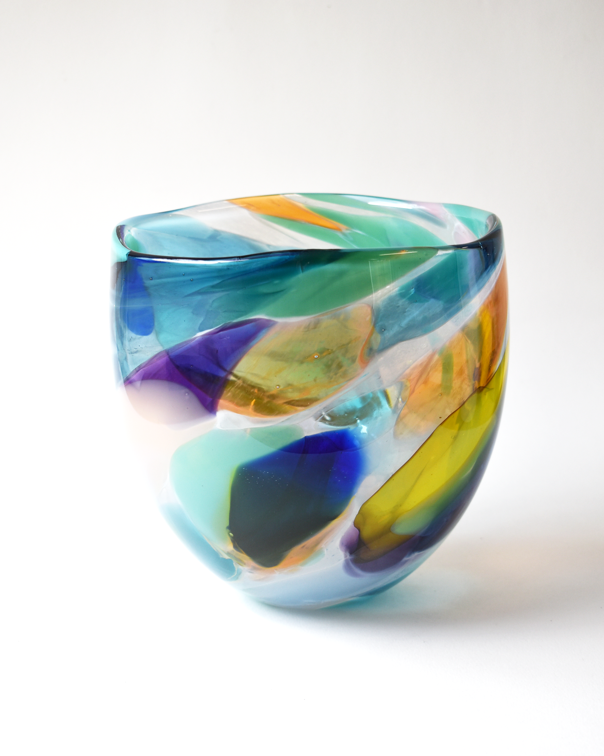 "Bold & Beautiful" Blown Glass Bowl (L)