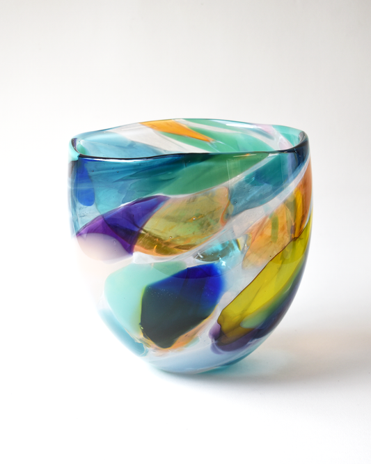 "Bold & Beautiful" Blown Glass Bowl (L)