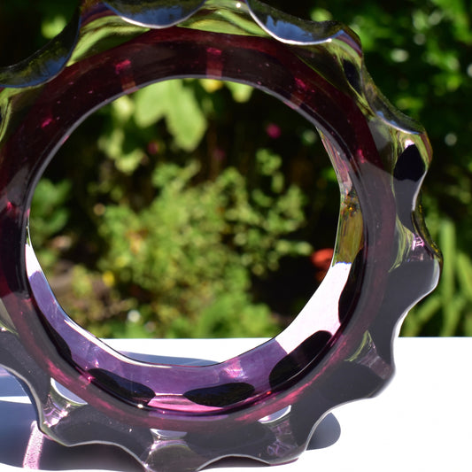 Ruby Cog Glass Sculpture - Corley Studio Shop