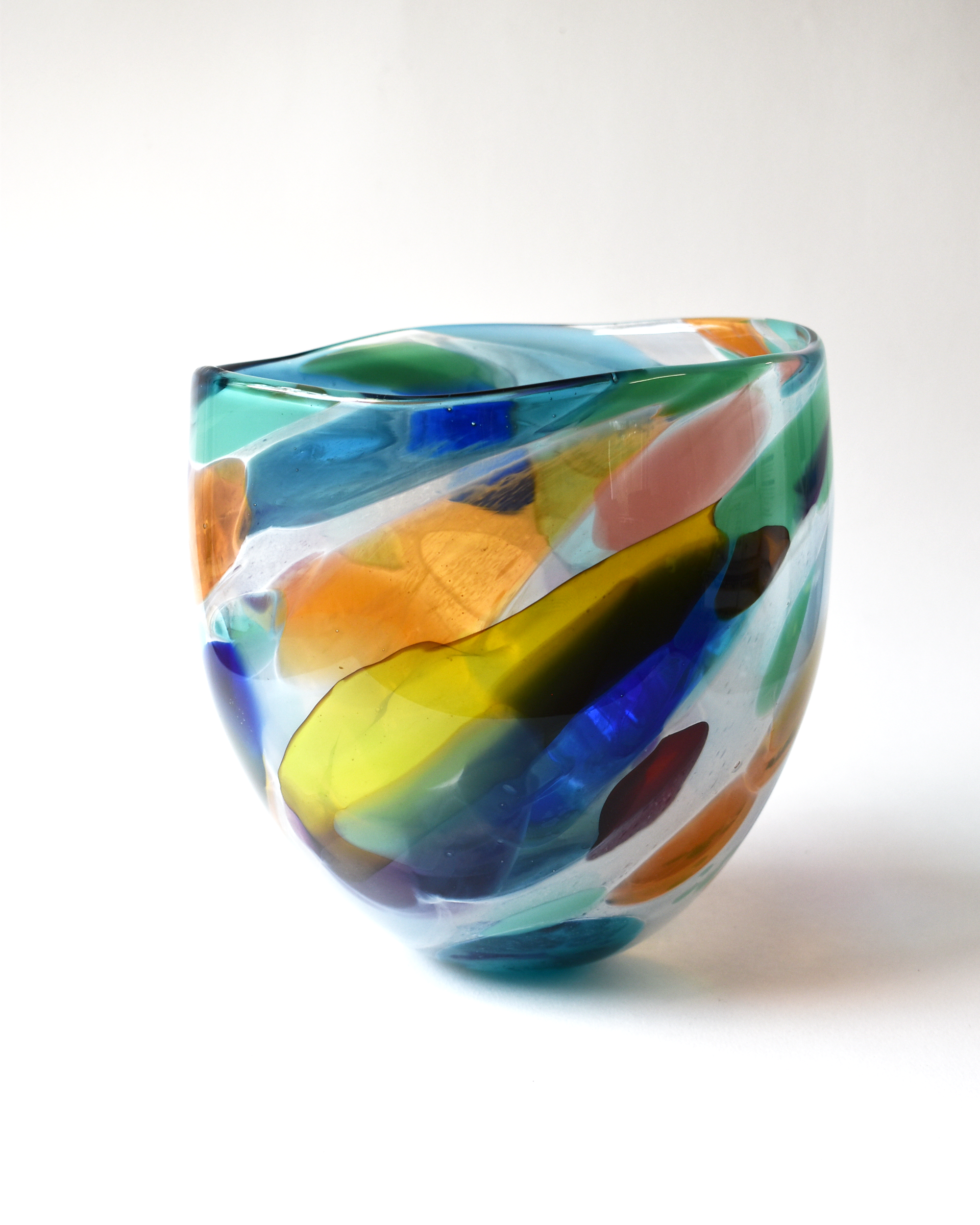 "Bold & Beautiful" Blown Glass Bowl (L)