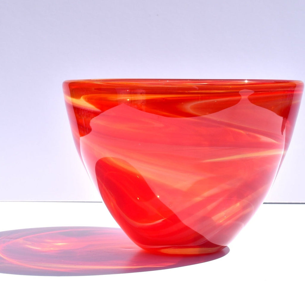 Flame Red Glass Bowl - Corley Studio Shop